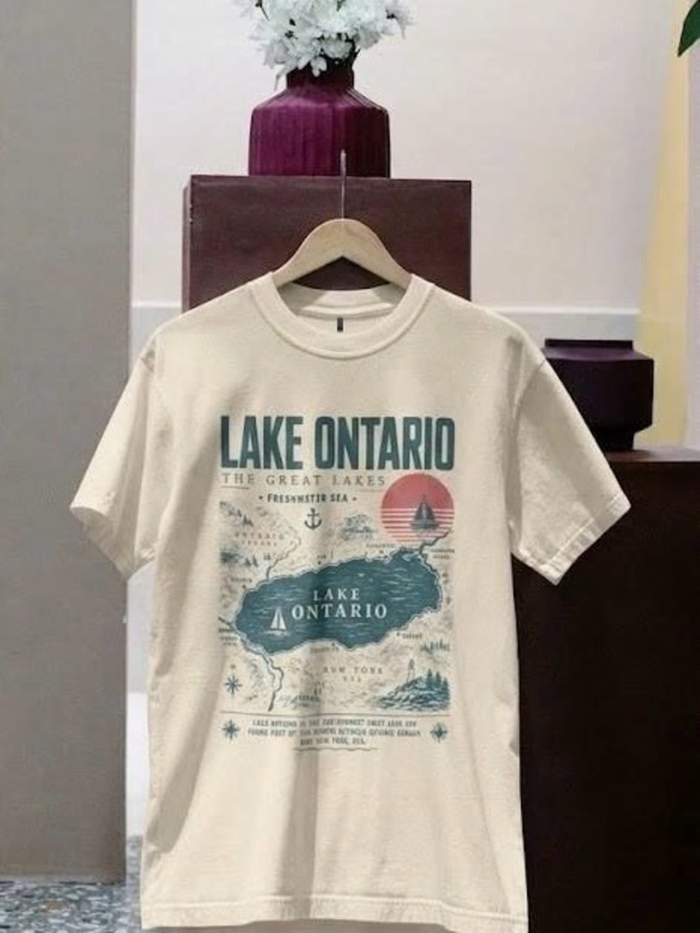 Lake Ontario Graphic Tee - Cream